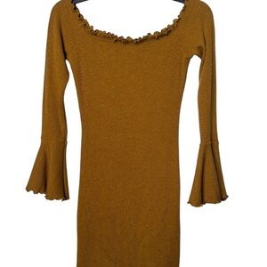 Better Be Mustard Long Sleeve Dress